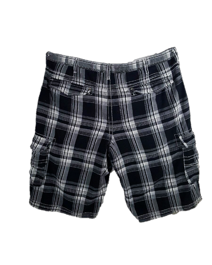 Guys Plaid Cargo Shorts