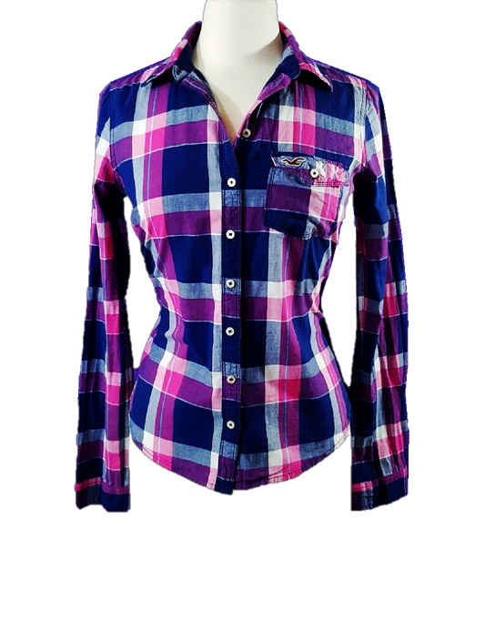 Hollister Plaid Top